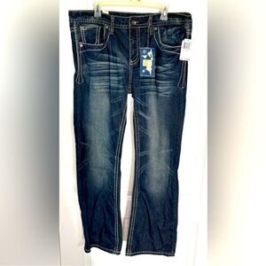Antique Rivet Men's bootcut Blue Jeans size 34/30 NWT